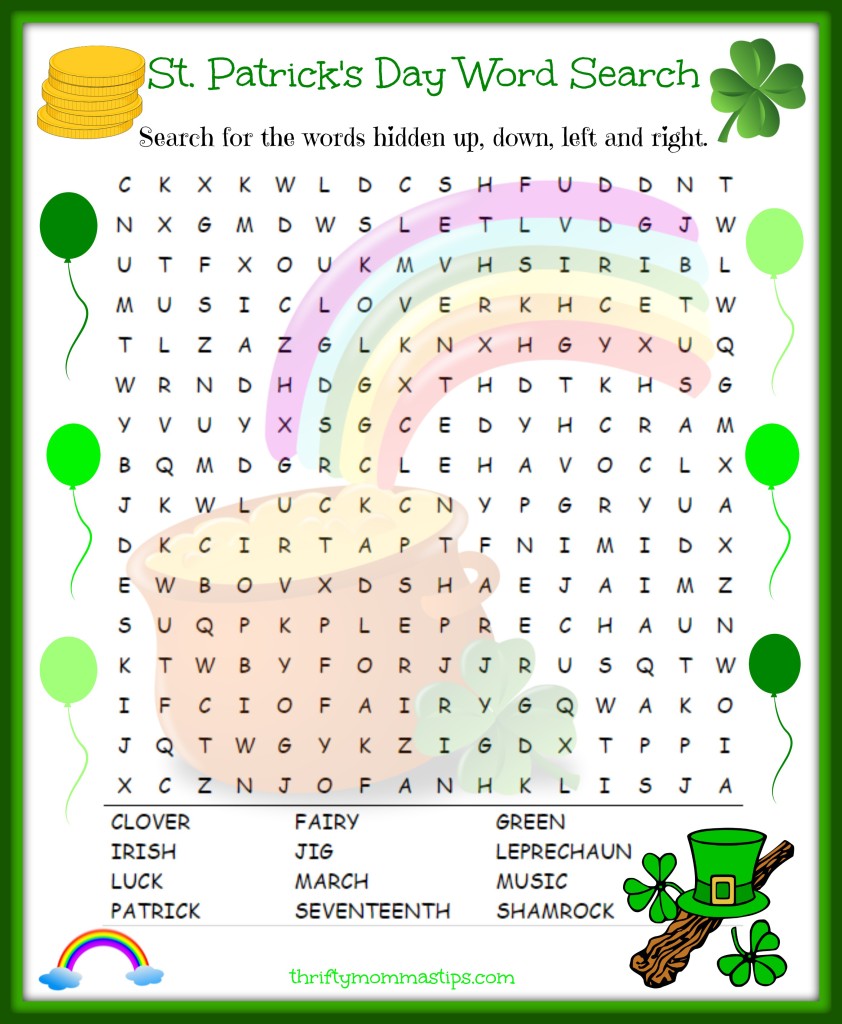 St. Patrick's Day Word Search